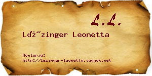 Lézinger Leonetta névjegykártya